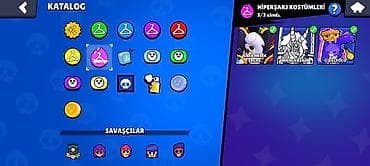 Brawl Stars hesabı – zəngin kosmetik kolleksiya Xüsusiyyətlər: -