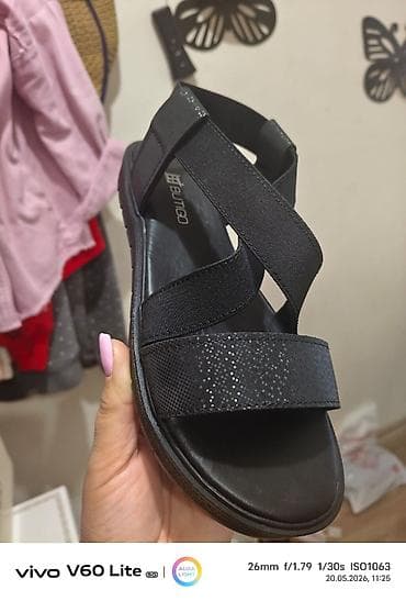 baş geyimi: BUTIGO qadın sandal modeli - Rəng: qara - Brend: BUTIGO - Model kodu — 2