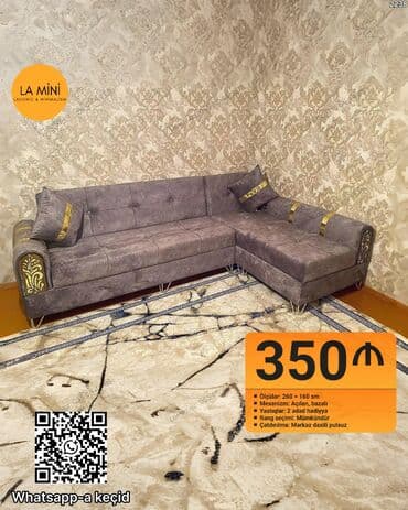 mini divan: Künc divan, Açılan, Bazalı, Parça, Şəhərdaxili pulsuz çatdırılma — 1