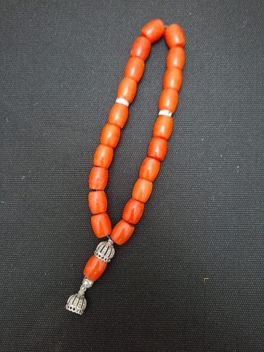 bujuteriya: Mərcan təsbeh - Material: təbii mərcan daşından iri, oval formalı — 2