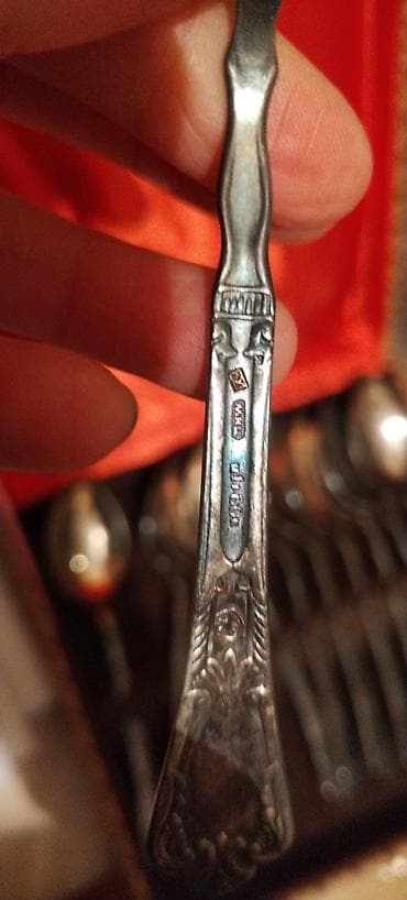 qizil sat: Qaşıq retro 12 ədəd tepteze qutuda — 1