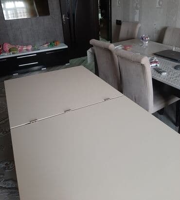 masa oturacaqlar: Jurnal masası, İşlənmiş, Transformer, MDF, Kvadrat masa — 8