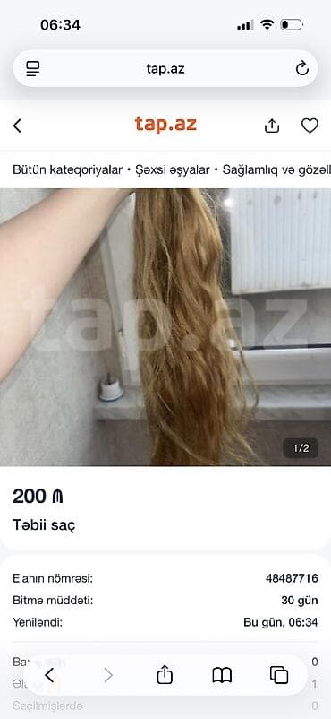 Qaynaq üçün saç sarı özüm istifade etmişem təmizdir dolaşmır Uzunluğu — 3