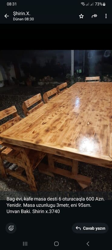 столешница баку: Для балкона, Нераскладной, Прямоугольный стол, 6 стульев — 1