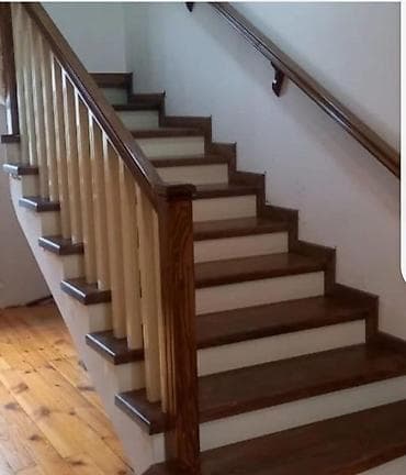 Mərtəbələrarası ağac pilləkən – klassik dizayn - Material