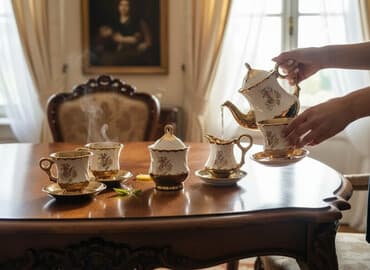 Çay dəsti, rəng - Ağ, Keramika, 5 nəfərlik