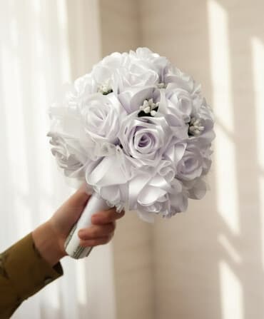 Gəlin buketi, əl işi, solmayan güller