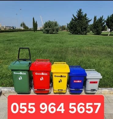 Biznes üçün program təminatı: Məişət Tullantı qutuları. 20 lt den 1100 lt qeder movcuddur. Plastik — 5