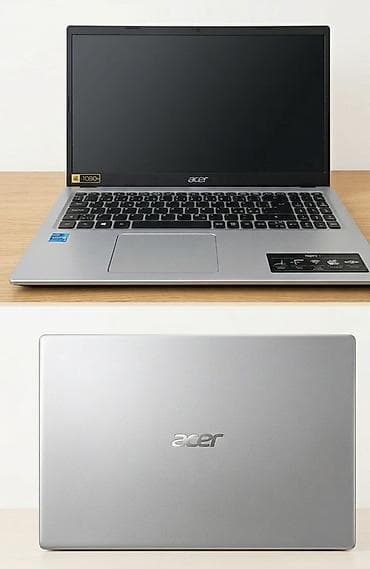 dell noutbuk: Acer noutbuk – gümüşü korpus, nazik çərçivəli 15.6" ekran. Hec bir — 1