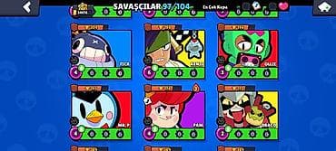 bas: Brawl Stars oyunu üçün inkişaf etmiş hesab - Kupa yolu: 54 616 (ən — 4