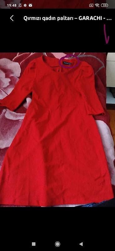 qizil desd: Qadın geyimləri dəsti - 1) Zərif axşam/gecə donu – toz-gül rəngində — 5