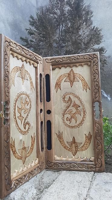 шахматы баку: Məhsul: Oyma naxışlı taxta şahmat/nərd lövhəsi (ikiüzlü) - Material — 5
