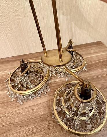 Çılçıraq, 3 lampa, Xrustal — 2