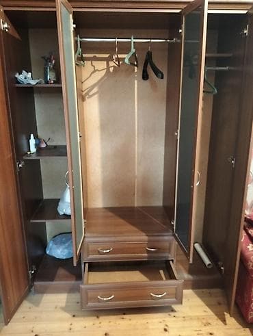 qoz: Dörd qapılı geyim şkafı - Material: taxta rəngində laminat (qoz — 4
