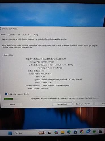 prosessor i7: Acer Nitro Gaming Core i7 13650H | 16GB RAM | 512GB SSD | RTX 4050 — 10