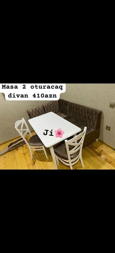 stol desdi: Qonaq otağı üçün, Açılmayan, Dördbucaq masa, 4 stul — 10