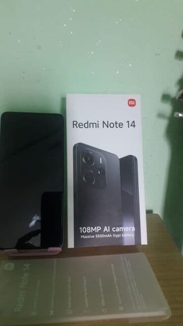 redmi yeni: Redmi Note 14, 256 GB, rəng - Mavi, Sensor, Face ID — 3