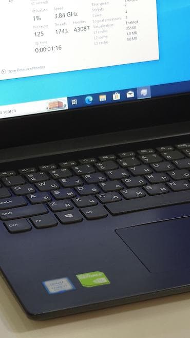 Lenovo noutboku İntel core i7 8-ci nəsil 8 gb DDR4 RAM 256 GB SSD — 4