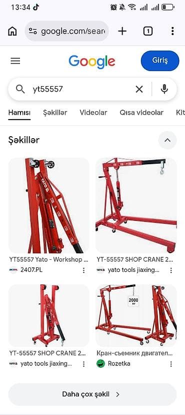 ot bicen traktor satisi: YATO YT-55557 hidravlik mühərrik kranı - Daşıma qabiliyyəti: 2000 — 1