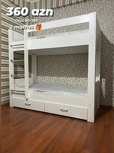qapi ustu: Oğlan və qız üçün, Yeni, Çarpayı, Matras ilə, Siyirməli, Laminat — 1