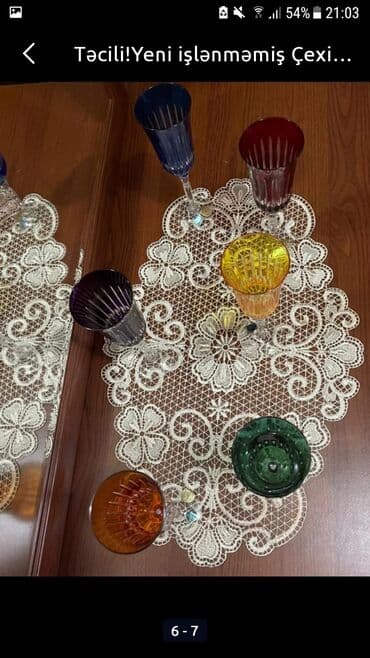 Ev üçün dekor: Qədəhlər, 6 ədədli dəst — 3