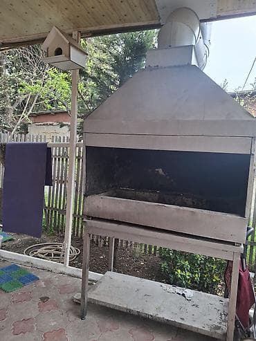 kafe avadanligi: Sənaye tipli paslanmayan poladdan manqal/şiş kabab sobası və — 2