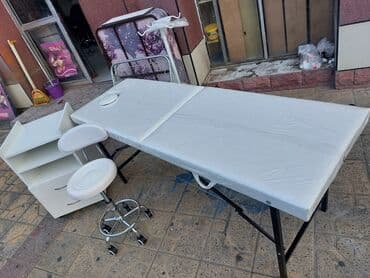 кушетка для массажа складная бу: Новый, Масажная кушетка, Складной, цвет - Белый — 2