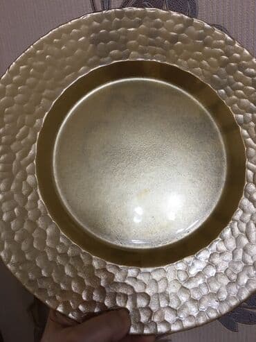 boşqab altlığı: Boşqablar, 1 əd, rəng - Qızılı, Şüşə — 3