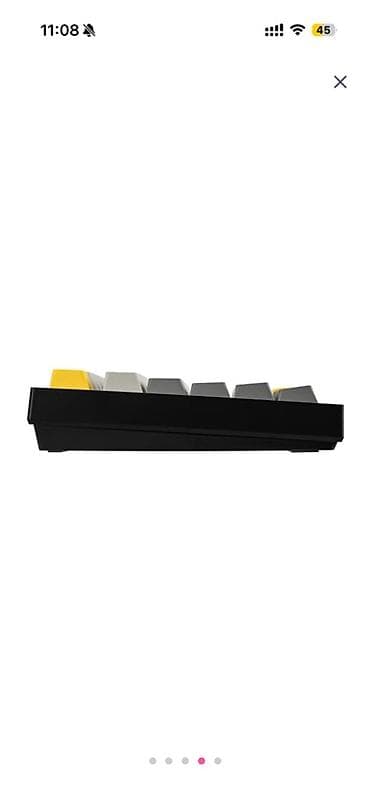 komputer setup: Məhsul: Oyun klaviaturası Ajazz AK820 PRO Black Gray Yellow Gift — 4