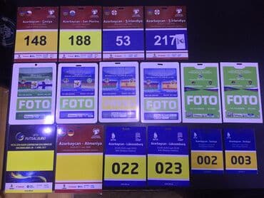 Azərbaycan milli futbol komandasının oyunlarına olan 16 ədəd PRESS və