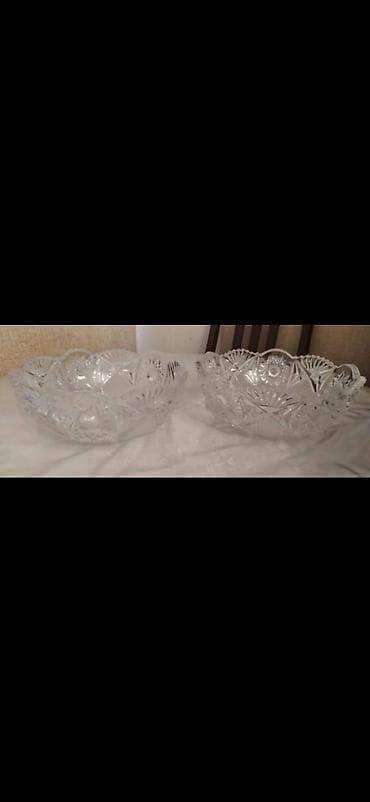 Rusiya istehsalı xrustal meyvə qabi yenidir istifadə olunmayıb Real