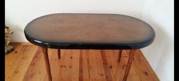 Qonaq masası, İşlənmiş, Açılmayan, Taxta, Oval masa