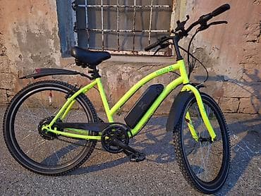 Hurley elektrik velosipedi – parlaq neon-sarı rəngli, şəhər və yüngül