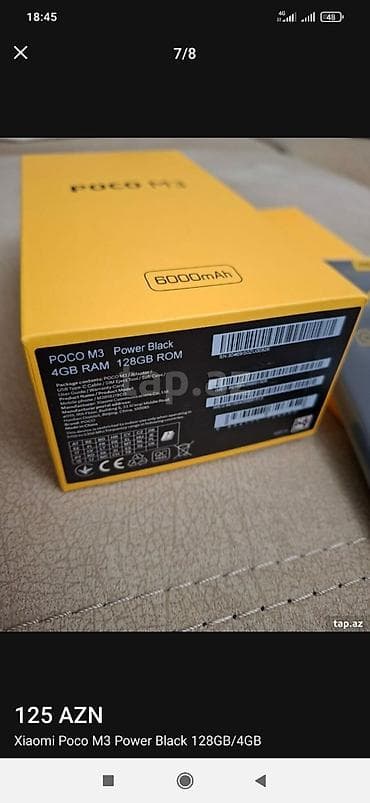 xiaomi poco m3 qiyməti: Poco M3, 128 GB, rəng - Qara, Sensor — 5