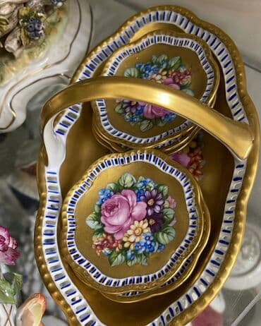 вазы для фруктов и конфет: Almaniya istehsalı Karzinka ve 5 eded razetka.Tam teze.1000 manata — 1