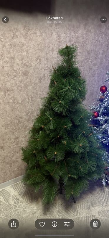 yaz fəslinə aid şəkillər çəkmək: Yolka satılır işıqları ve oyuncaqları ile bir yerde — 4