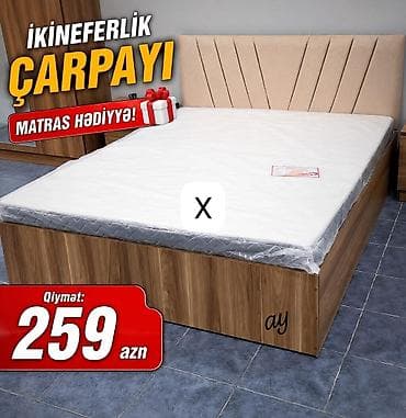 İkineferlik çarpayı – matras hədiyyə! - Geniş iki nəfərlik ölçü - lalafo.az -da İkineferlik çarpayı – matras hədiyyə! - Geniş iki nəfərlik ölçü -