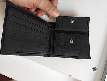 Portmone, pulqabıları: Qara deri kişi pulqabsi baha qiymete alinib deyerinden ucuz satilir — 4