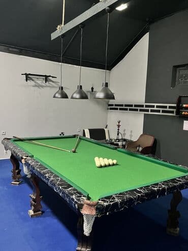 мраморный бильярдный стол цена: Bilyard stolunun tam komplekti - Klasik dizaynlı, qara mərmər naxışlı — 4