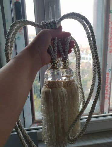 бабочки для декора: Teze gozel damla formada muncuklarla bezedilmiş perde aksesüarları — 2