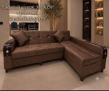 Künc divan – rahat və funksional model - Forma: L-şəkilli künc divan