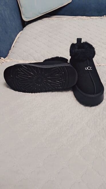 Geely: Qara rəngdə isti qış ayaqqabısı/ev botları.1 defe geynilib yenidi - — 3