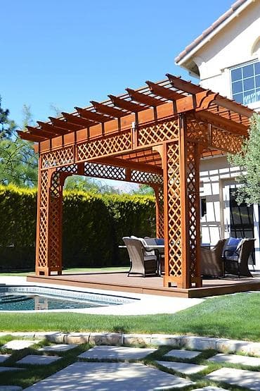 aslanoglu mebel: Bağ üçün taxta pergola/pavilon - Material: Keyfiyyətli təbii ağac — 1