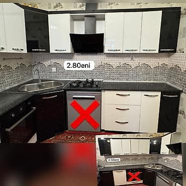 Zeyno*770₼ MƏTBƏX mebeli :-TƏCİLİ SATILIR*‼️ ÖLÇÜ:-2.8*2.3 ÜZƏRİNDƏ — 1