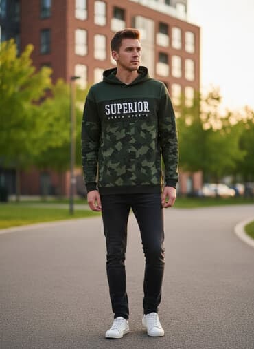 Koftalar, sviterlər: LC Waikiki kapüşonlu svitşört - Brend: LC Waikiki - Üz hissədə yazı — 1