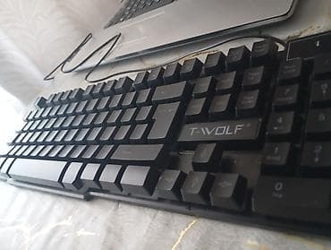 komputer hp: Təzə yeniT-WOLF TF200 oyun klaviatura və siçan dəsti (Mouse) Metro — 5