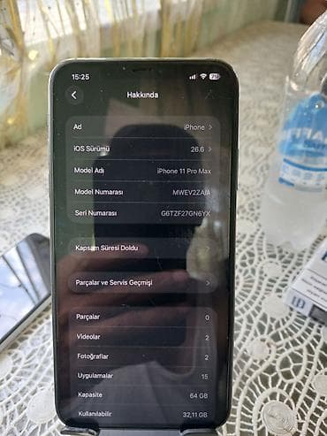 iphone x ekran: IPhone 11 Pro Max, 64 GB, Yaşıl, Face ID — 3