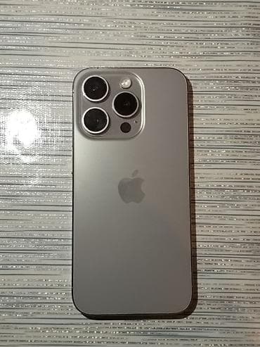 iphone faizsiz kredit: IPhone 15 Pro, 128 GB, Natural Titanium, Barmaq izi, Face ID — 1