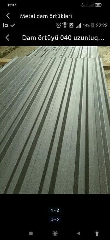 ucuz kafel metlax satilir: Dam örtyünü satişi ve isdelen ölcye kesilir her renk var qalnixa göre — 2