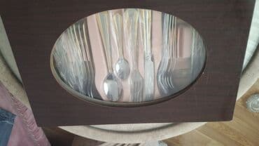 supnik qaşığı: Zərif qablaşdırmada süfrə dəsti – paslanmayan polad çəngəl, bıçaq və — 2